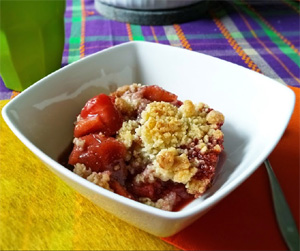 Dolce crumble di fragole